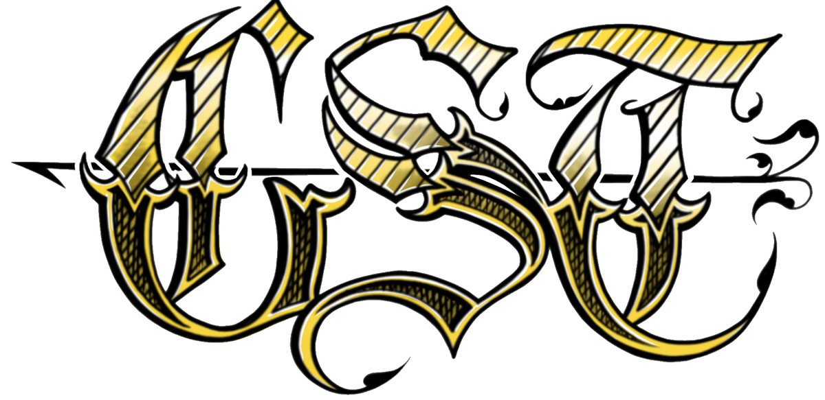 golden skull tattoo logo